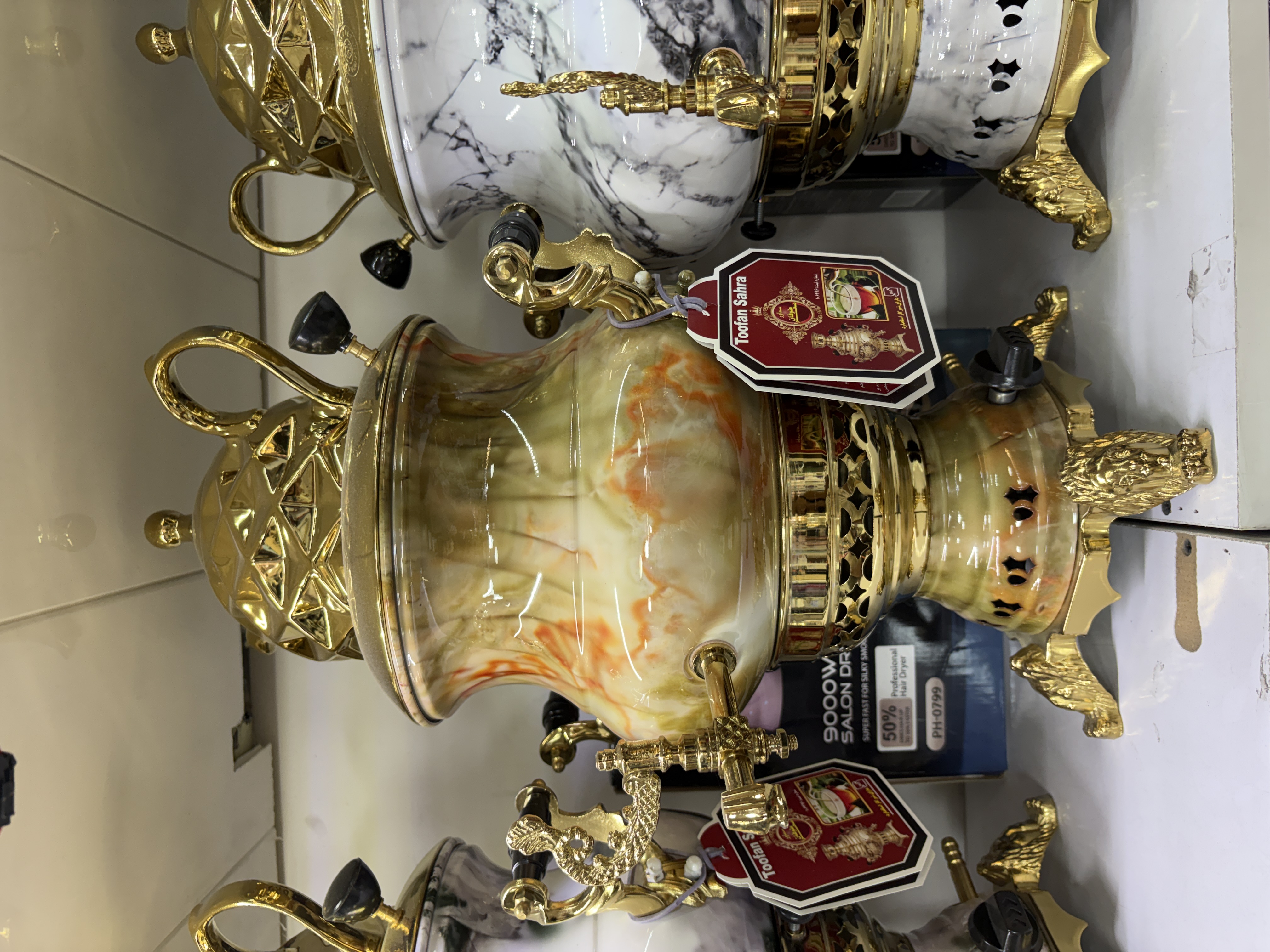 سماور ۶ لیتری سه کاره طرح سنگی